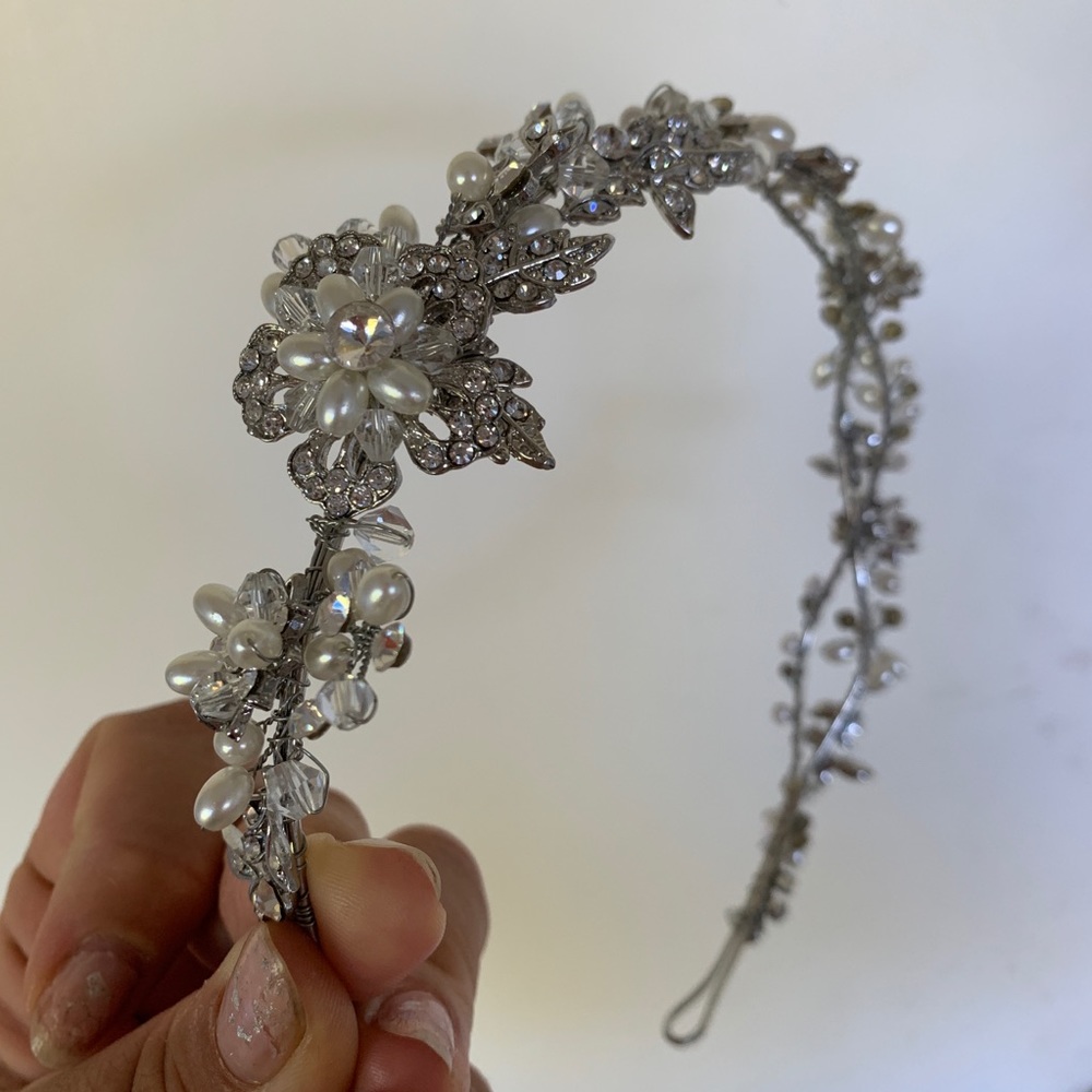 Crystal and pearl headband